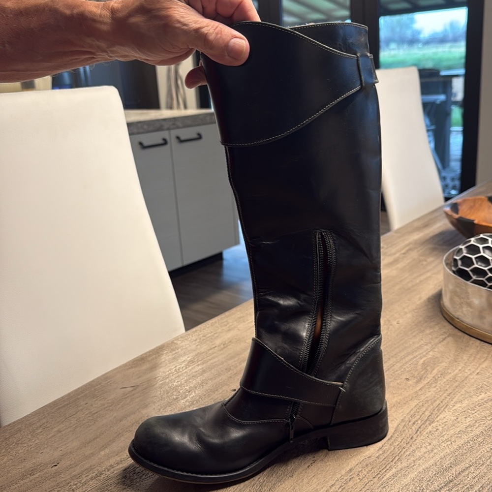 John Fluevog Black Riding Boots (Size 9, Fits More Like An 8.5) - Picture 5 of 12
